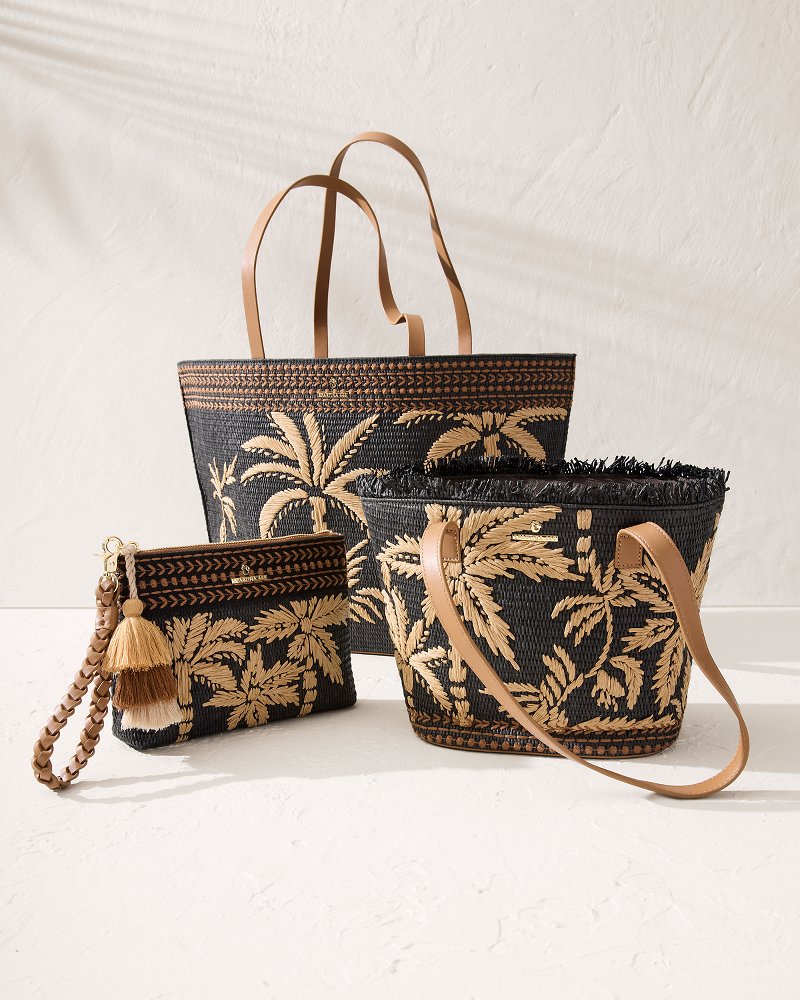 Raffia Palms Beach Tote