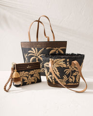Raffia Palms Beach Tote