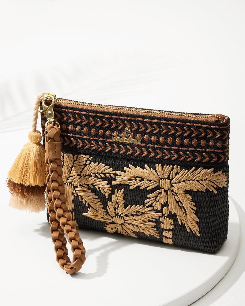 Raffia Palms Maci Wristlet