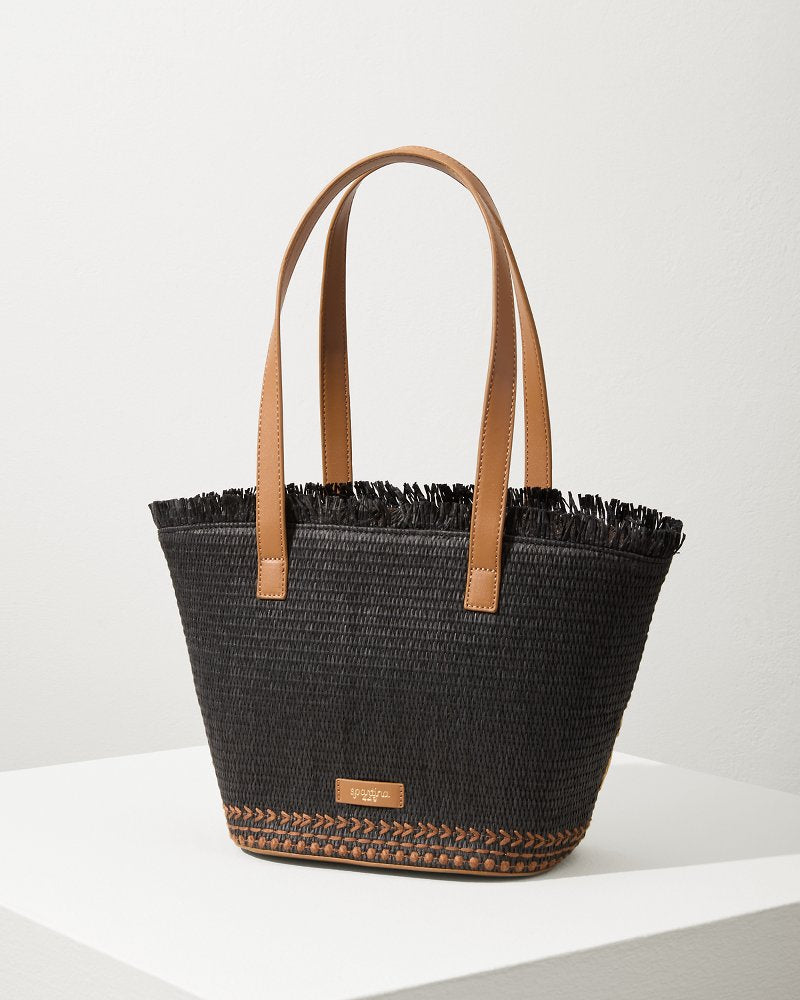 Raffia Palms Small Tote