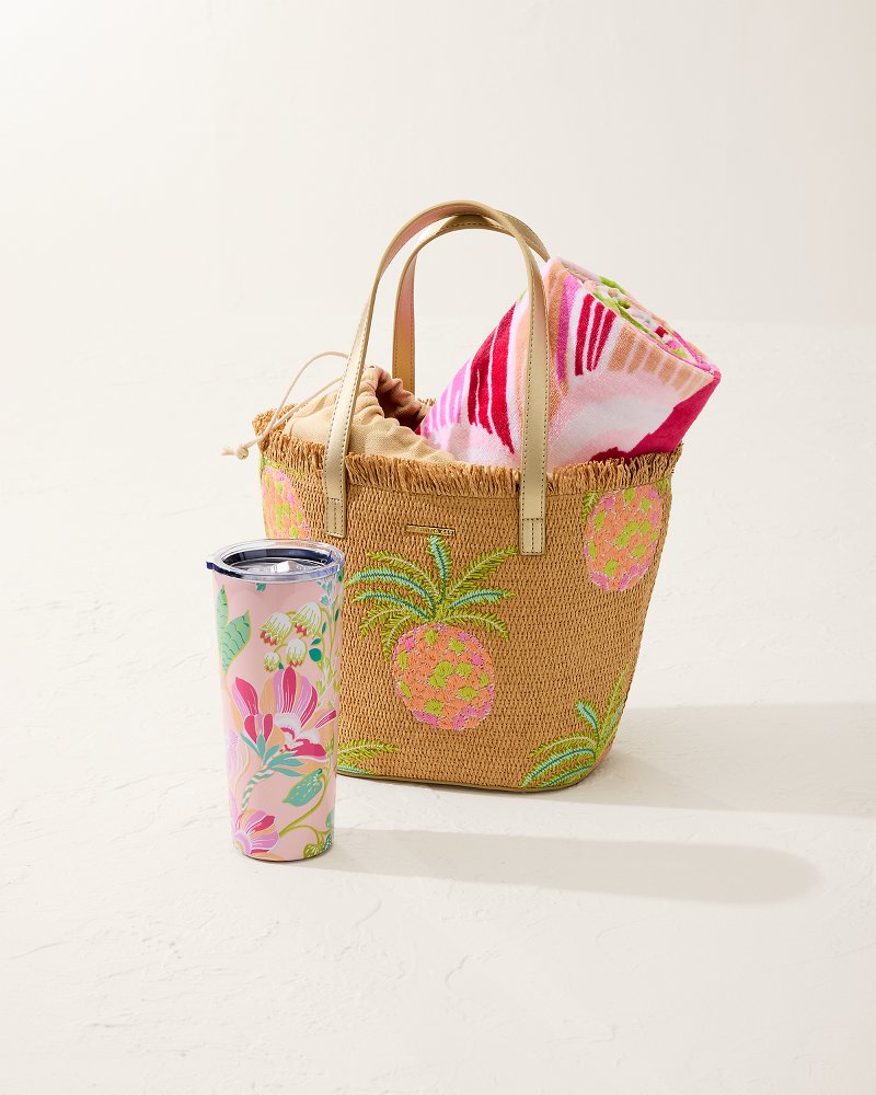 Flamingo Pineapple Beach Towel