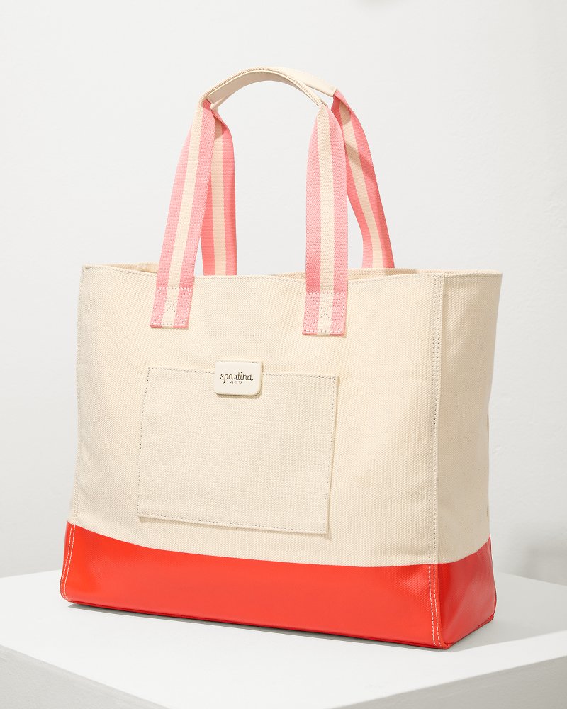 Embroidered Red Crab Beach Tote
