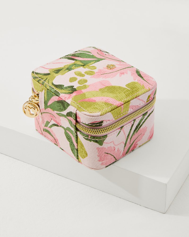 Palm Paradise Stow & Go Jewelry Travel Case