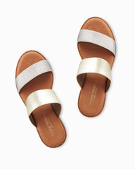 André Assous Gwenn Elastic Wedge Sandals