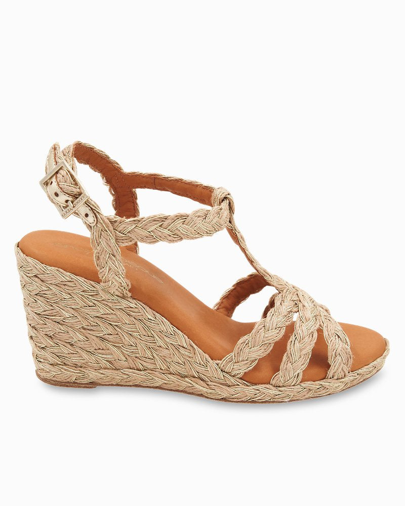 André Assous Madina Raffia Wedge Sandals