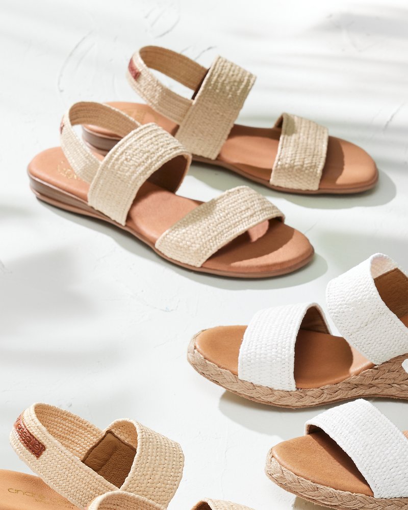 André Assous Nigella Stretch Raffia Featherweights™ Sandals