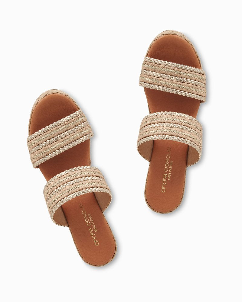 André Assous Nolita Raffia Wedge Sandals
