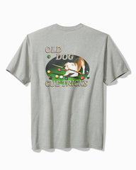 Big & Tall Old Dog, Cue Tricks Graphic Pocket T-Shirt