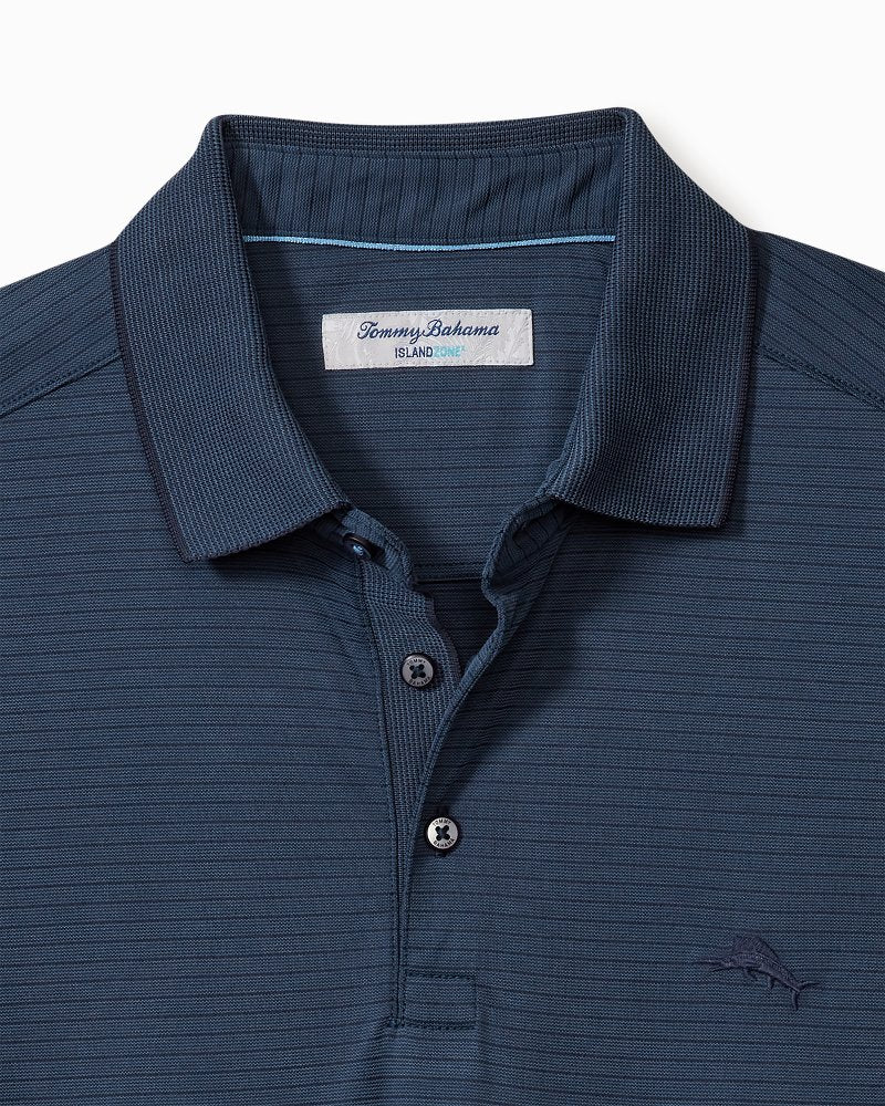 Big & Tall Bay Stripe IslandZone® Polo