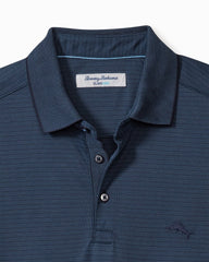 Big & Tall Bay Stripe IslandZone® Polo
