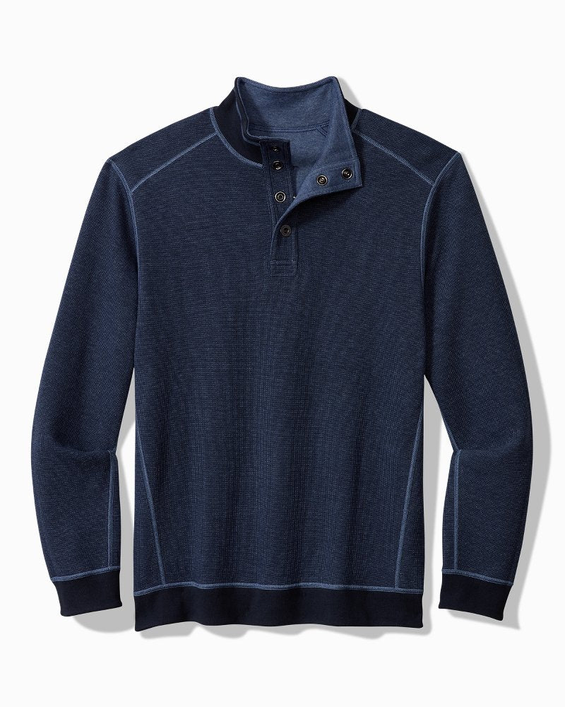 Big & Tall Flip Coast Reversible Snap Mock Sweatshirt