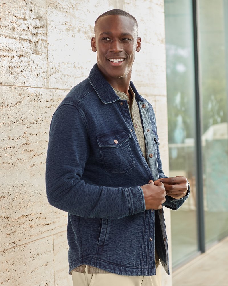 Big & Tall Indigo Paradise CPO Shirt Jacket