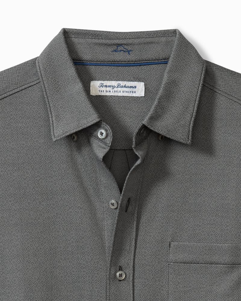 Big & Tall San Lucio Diamond Isles Knit Stretch Shirt
