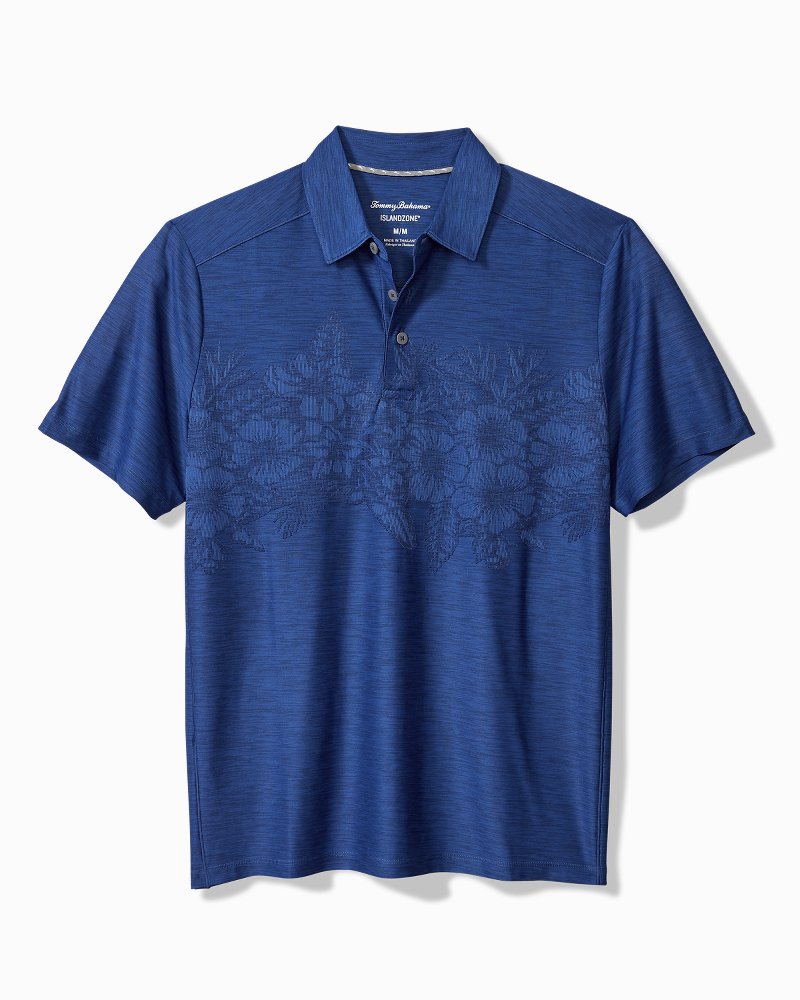 Big & Tall Palm Coast Hibiscus Border IslandZone® Polo