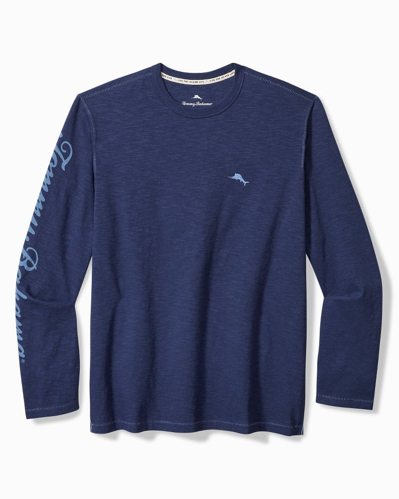 Big & Tall Azul Palms Long-Sleeve Lux T-Shirt