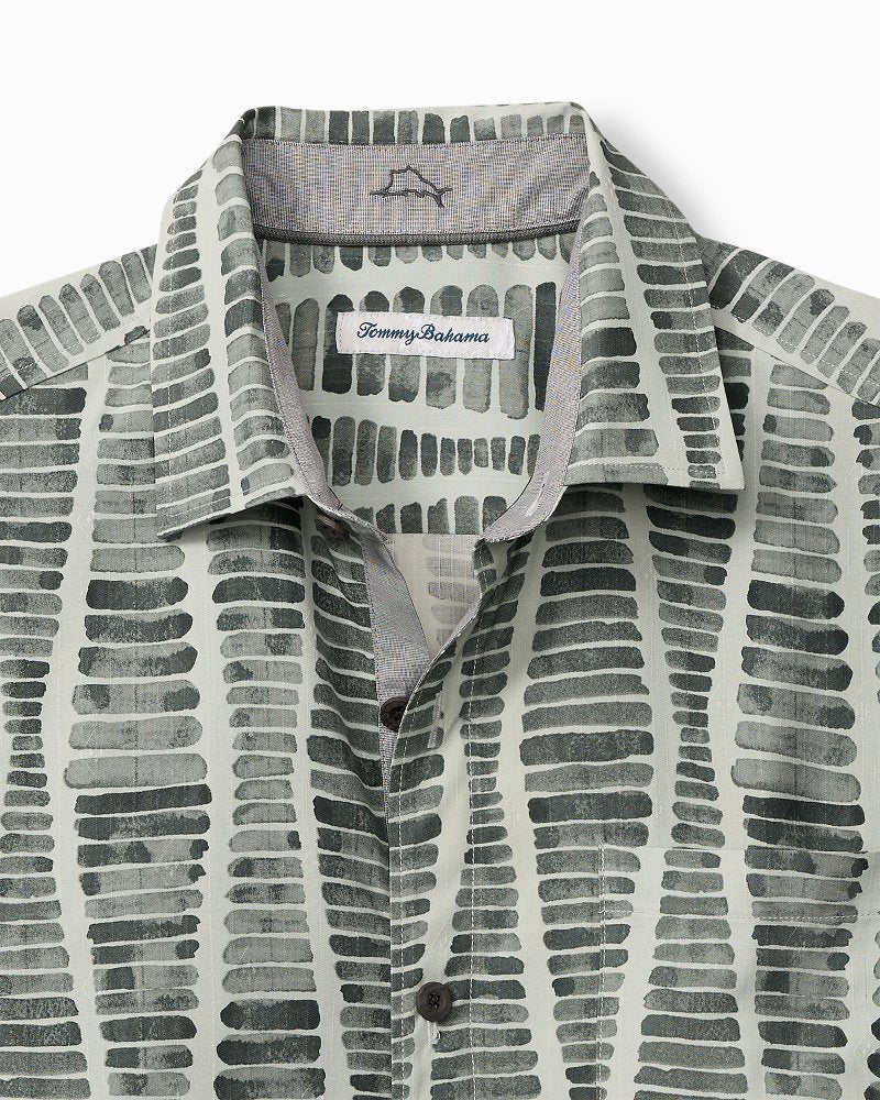 Big & Tall Boardwalk Blues Silk Camp Shirt