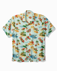 Big & Tall Santa Shores Silk Camp Shirt