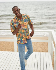 Big & Tall Coconut Point Sunset Canopy IslandZone® Camp Shirt