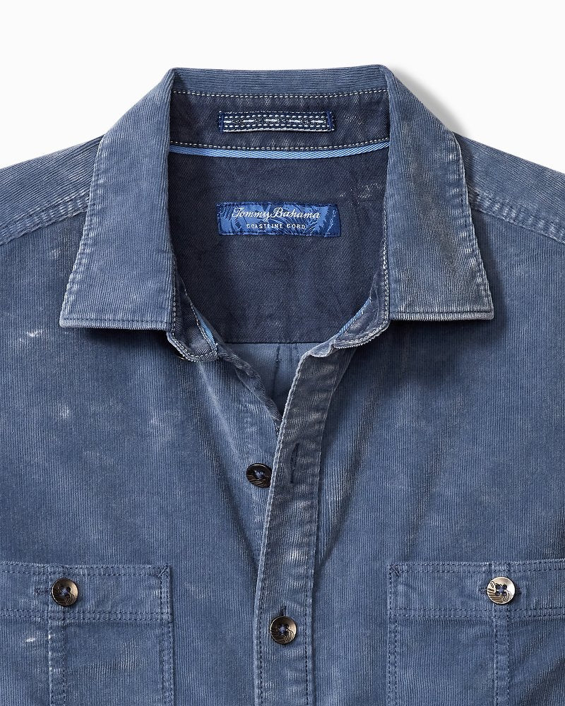 Big & Tall Coastline Cord Stretch Sun Fade Double-Pocket Shirt