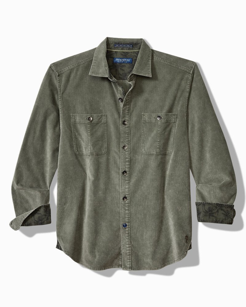 Big & Tall Coastline Cord Stretch Sun Fade Double-Pocket Shirt