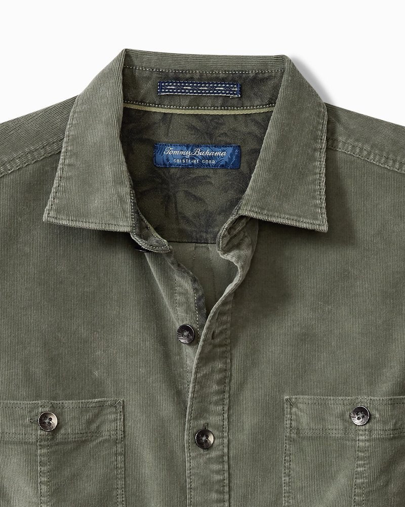 Big & Tall Coastline Cord Stretch Sun Fade Double-Pocket Shirt