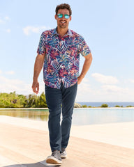 Big & Tall Bahama Coast Monarch Monstera IslandZone® Shirt