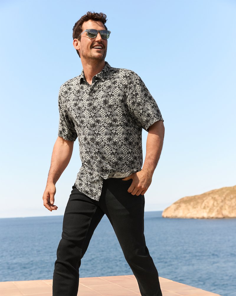Big & Tall Veracruz Cay Palm Cascade Short-Sleeve Shirt
