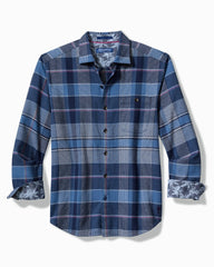 Big & Tall Canyon Beach Pebble Cay Plaid Stretch Flannel Shirt