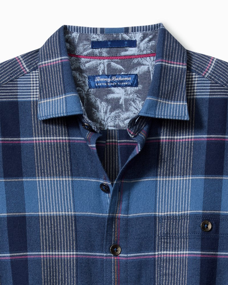 Big & Tall Canyon Beach Pebble Cay Plaid Stretch Flannel Shirt