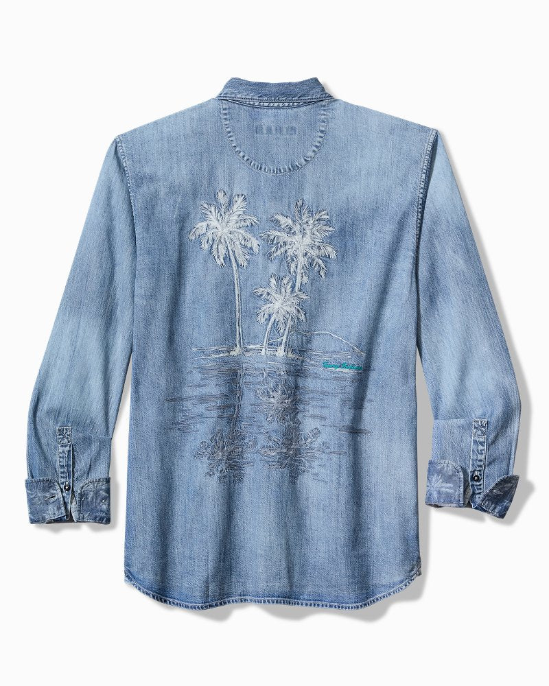 Big & Tall Palm Reflections Long-Sleeve Shirt