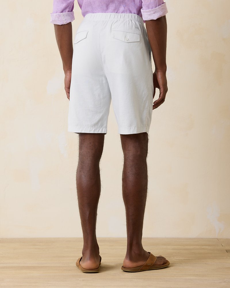 Big & Tall Linen in Paradise E-Waist Shorts