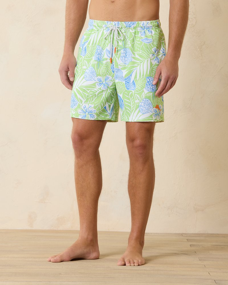 Big & Tall Naples Pineapple Hideaway Swim Trunks