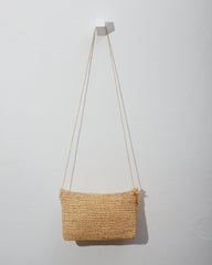 Sunburst Raffia Clutch