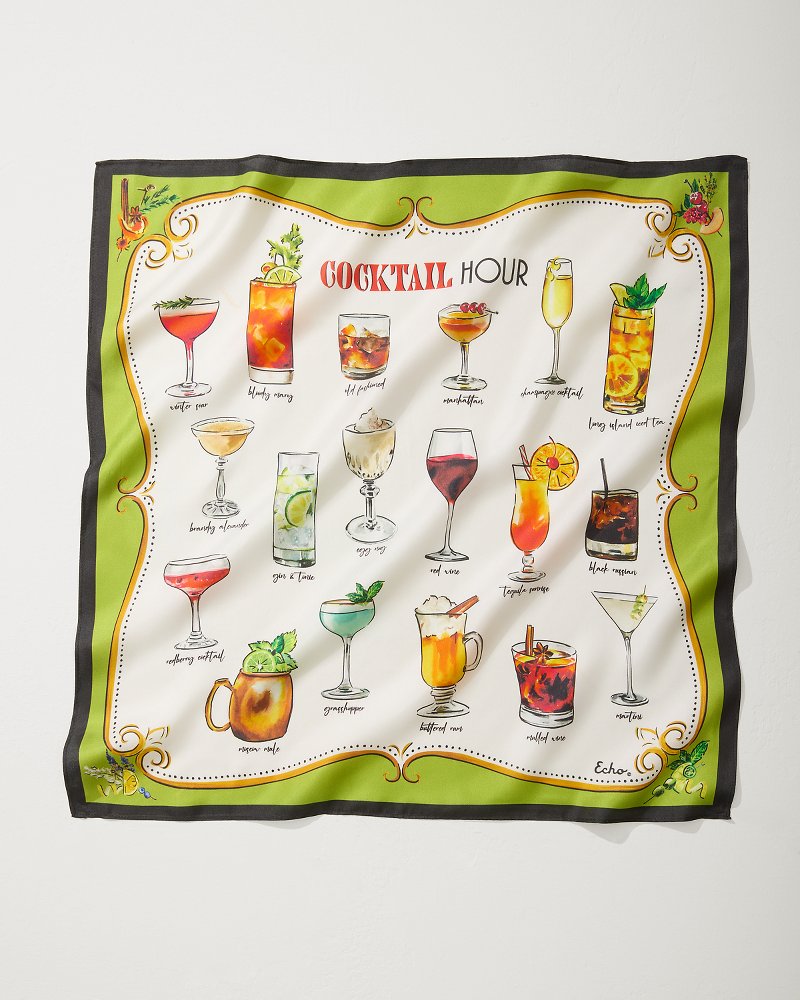 Cocktail Hour Silk Bandana