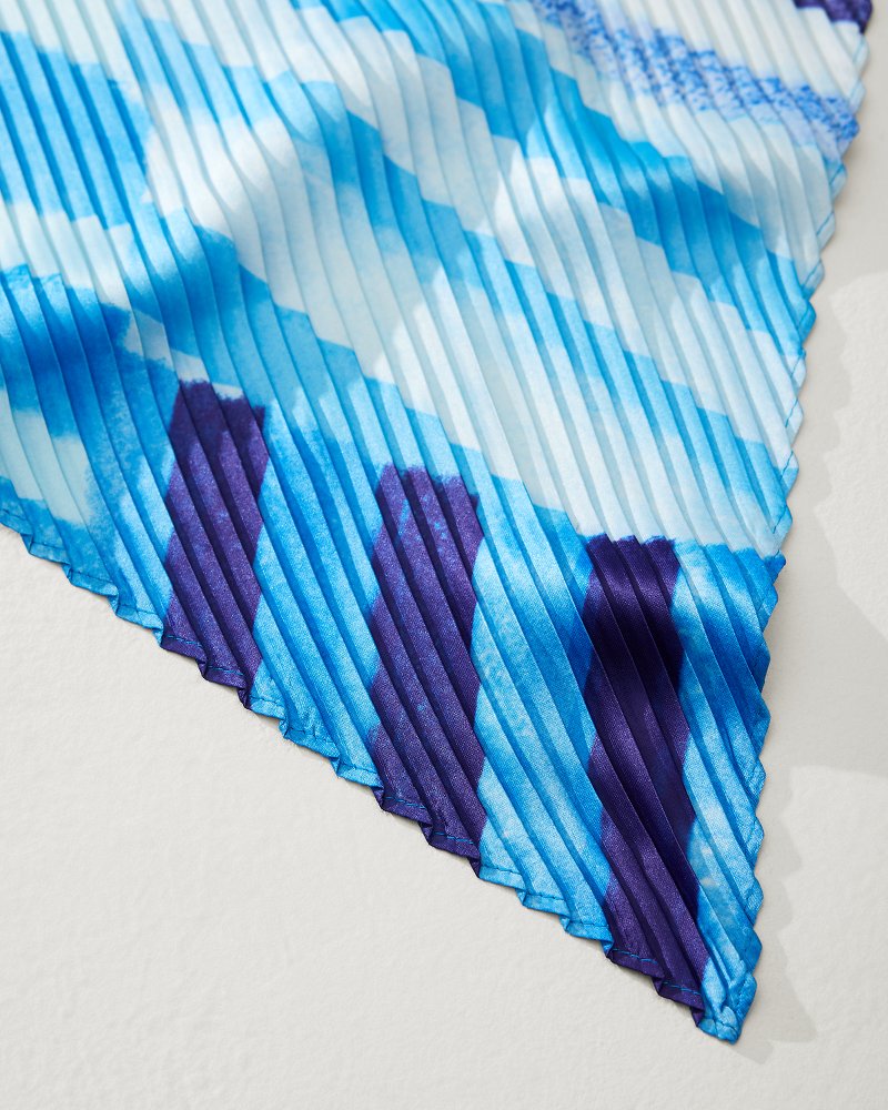 Mosaic Stripes Pleated Diamond Scarf