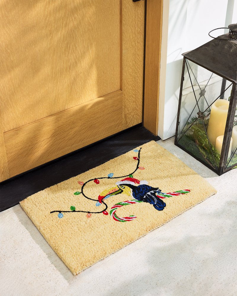 Santa's Toucan Coir Door Mat