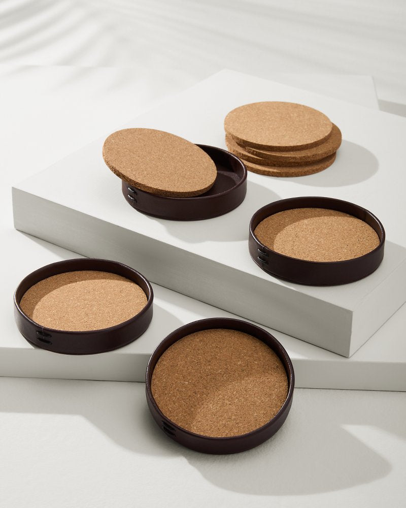 Leather Coasters—Set of 4
