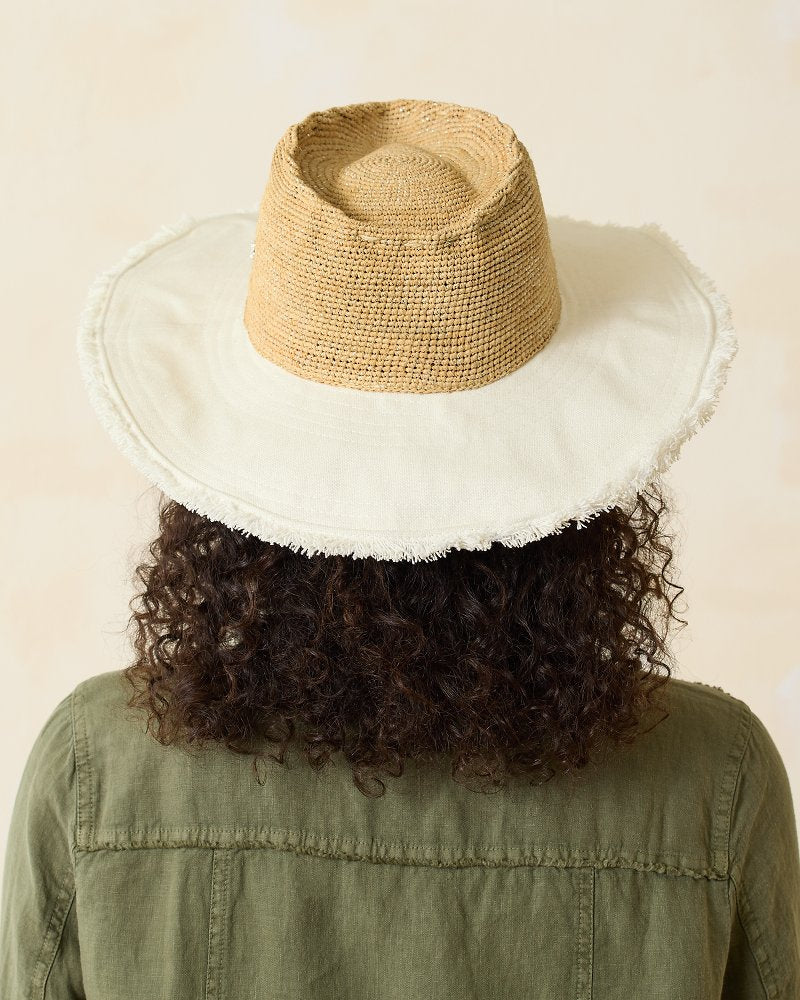 Melissa Lux Fringe Raffia Hat