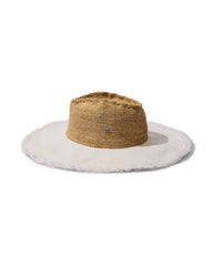 Melissa Lux Fringe Raffia Hat