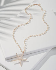 Island Essence Rose Gold Starfish Pendant Necklace
