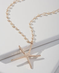 Island Essence Rose Gold Starfish Pendant Necklace