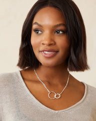 Island Essence Rose Gold Double-Loop Necklace