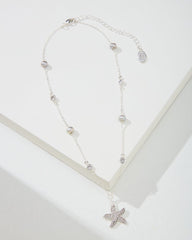 Island Essence Silver Starfish Pearl Necklace