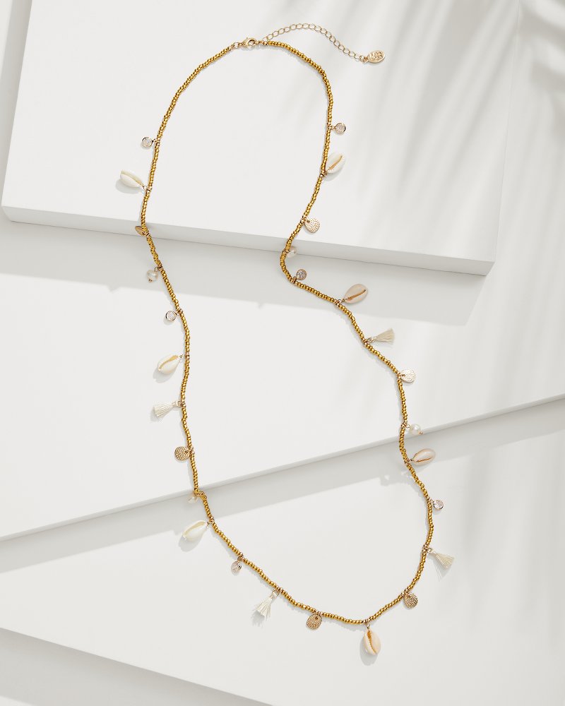 Seaside Cowrie Shell Station Necklace