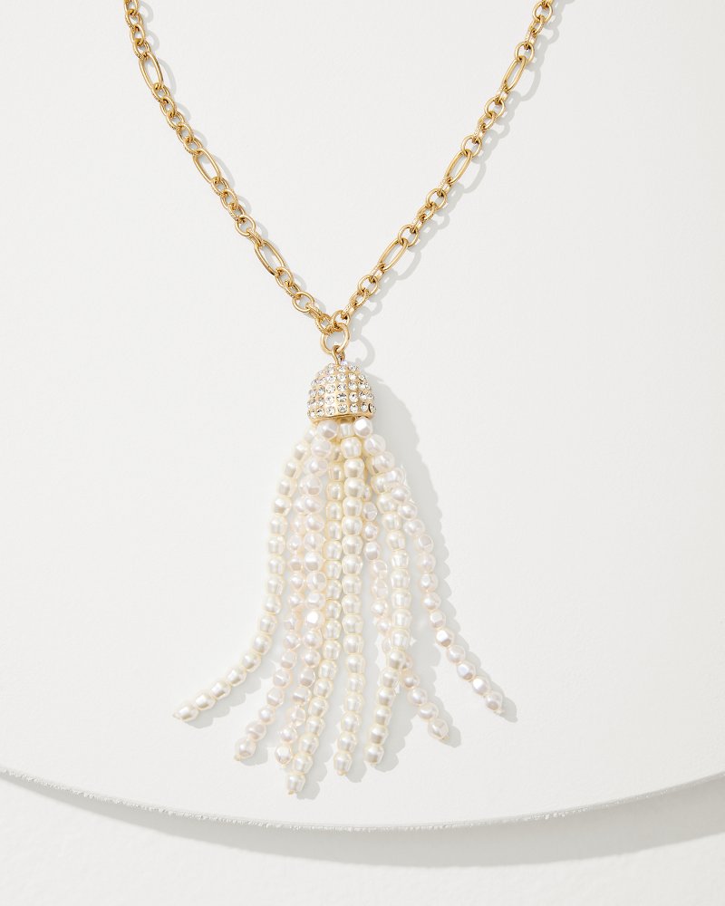Tidal Treasure Pearl Tassel Necklace