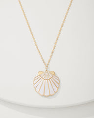 Moments in Paradise Mother of Pearl and Shell Pendant Necklace