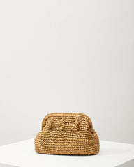Frame Raffia Clutch