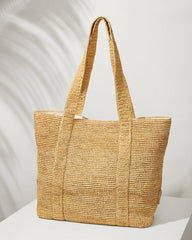 Raffia Traveler Tote