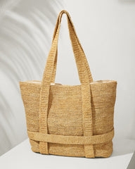 Raffia Traveler Tote