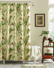 Palmiers Medium Green Shower Curtain